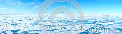 Panorama of the Geographic North Pole Stock Photo