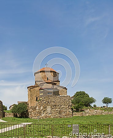 Panorama of Georgian Orthodox church Stock Photo