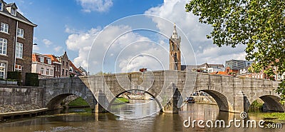 Panorama of the historic stone bridge in Roermond Editorial Stock Photo