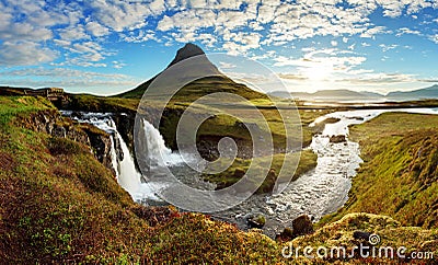 Panorama - Iceland landscape Stock Photo