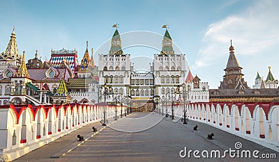 Panorama of Izmailovsky Kremlin in Moscow Editorial Stock Photo