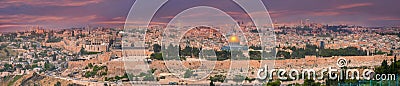 Panorama of Jerusalem, Israel Stock Photo