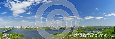 Panorama of Kiev city Stock Photo