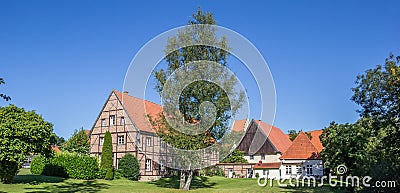 Panorama of the Kommende of Steinfurt Stock Photo