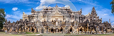 Panorama of Maha Aungmye Bonzan Monastery ,Inwa ancient city,Mandalay State,Myanmar. Stock Photo