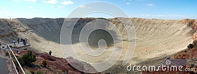 Panorama of Meteor Crater Stock Photo