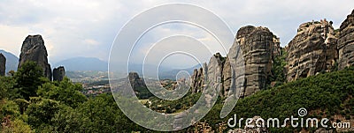 Panorama of Meteora Stock Photo