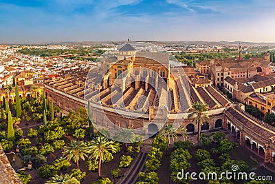 Panorama of Mezquita in Cordoba, Spain Stock Photo