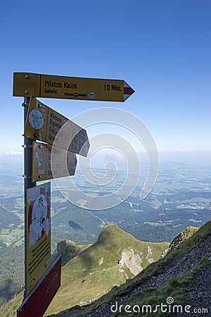Panorama from Mount Pilatus, Switzerland Editorial Stock Photo