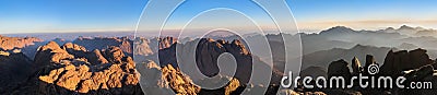 Panorama of Mount Sinai Stock Photo