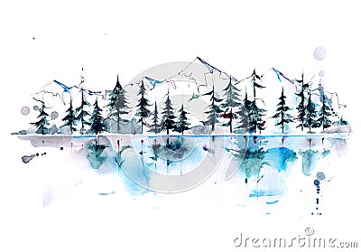 Mountain forest Stock Photo