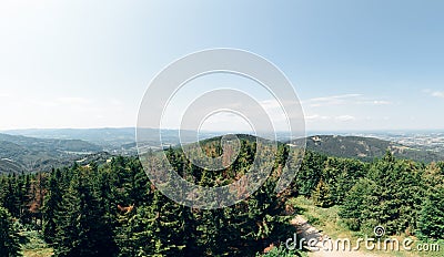 Panorama from a mountain Wielka Czantoria Stock Photo