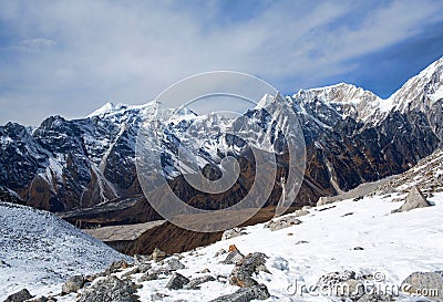 Panorama of Mountains Stock Photo