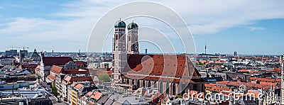 Panorama Munich Frauenkirche bavaria germany Stock Photo