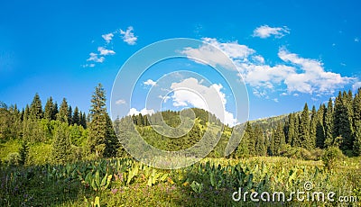 Panorama of the nature in Almaty, Kazakhstan Stock Photo
