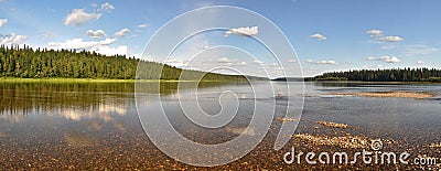 Panorama of North river protected. Stock Photo