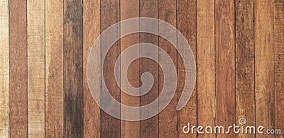 Panorama of old brown aged rustic wooden texture - wood background Stock Photo