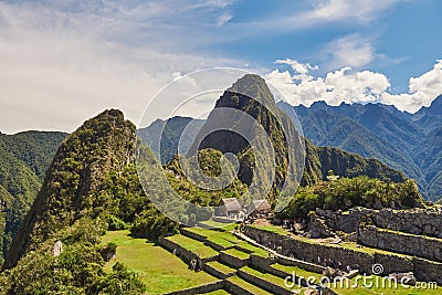 Panorama of old machu picchu ruins Editorial Stock Photo