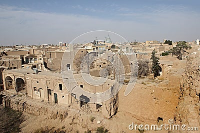 The panorama of the old town in Kashan city, Iran Stock Photo