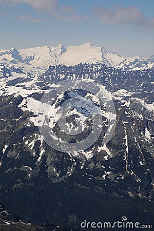 Panorama opening from Kitzsteinhorn, Kaprun, Austria Stock Photo