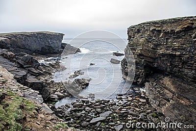 Panorama Orkney coastline Yesnaby cliff landscape 5 Stock Photo