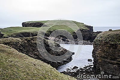 Panorama Orkney coastline Yesnaby cliff landscape 4 Stock Photo