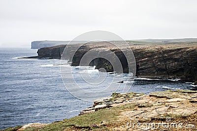 Panorama Orkney coastline Yesnaby cliff landscape 8 Stock Photo