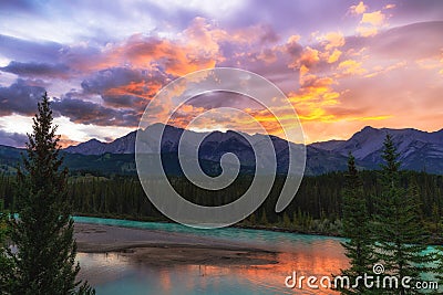 Panorama over Canadian wilderness Stock Photo