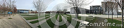 Panorama of the park in front of German Chancellery, Berlin Editorial Stock Photo