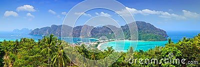 Panorama of Phi phi island, Krabi, Thailand. Stock Photo