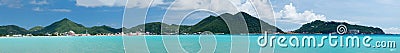 Panorama of Philipsburg Sint Maarten Stock Photo