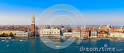Panorama Piazza San Marco in Venice, view from the top Stock Photo