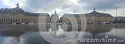 Panorama Place de la Bourse, Bordeaux France Stock Photo