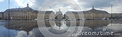 Panorama Place de la Bourse, Bordeaux France Stock Photo