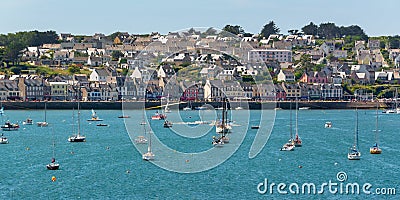 Panorama of the port of Camaret in Crozon peninsula, Finistere,Brittany France Stock Photo