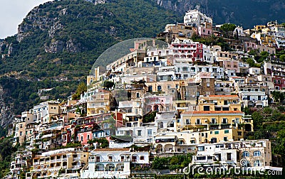 Panorama of Positano, Campania, Italy Stock Photo