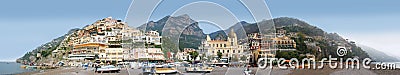 Panorama of Positano, Italy Editorial Stock Photo