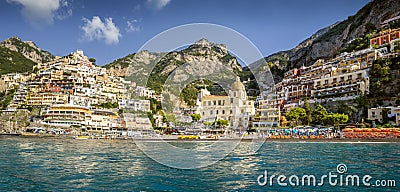 Panorama of Positano town, Amalfi coast, Italy Stock Photo