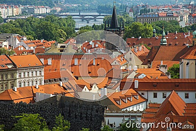 Panorama Prague Stock Photo