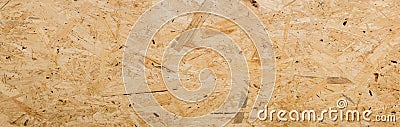 Panorama of pressed wooden panel background - texture of oriented strand board - OSB wood texture Stock Photo