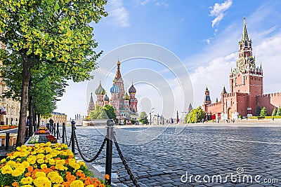 Panorama of Red square in Moscow Stock Photo