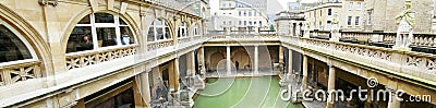 Panorama Roman Bath, Bath Editorial Stock Photo