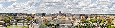 Panorama of Rome, Italy. Stock Photo