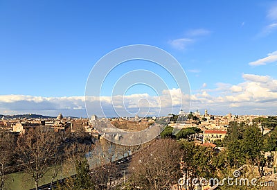 Panorama of Rome, view from the Giardino degli Aranci. Italy Stock Photo