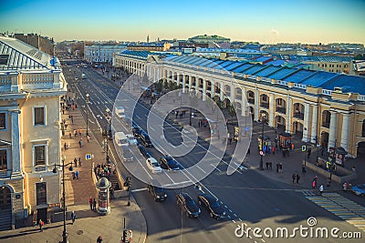 Panorama on the roofs in St. Petersburg Editorial Stock Photo