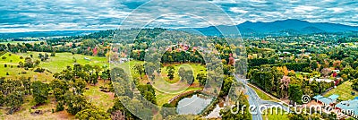 Panorama of rural Australia in autumn. Stock Photo