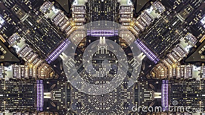 Panorama San Fransisco streets and city made into fractal Stock Photo