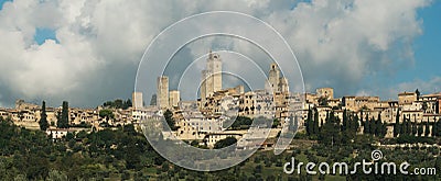 Panorama of San Gimignano Stock Photo