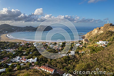 Panorama of San Juan Del Sur city Stock Photo