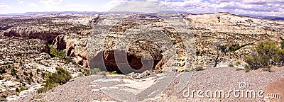 Panorama, sandstone arroyos Stock Photo